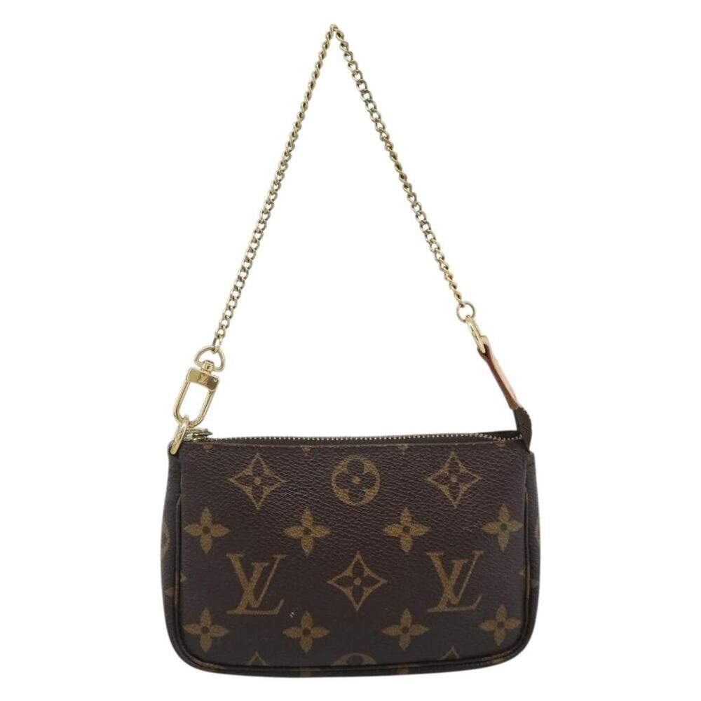 Louis Vuitton Monogram Mini Pochette Accessoires Pouch Brown